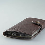 Long men's wallet made of Buffalo leather