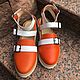 Sun sandals orange/white. Sandals. Hitarov (Hitarov). Online shopping on My Livemaster.  Фото №2