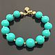 Turquoise bracelet charm. Bead bracelet. Lady VIV. Online shopping on My Livemaster.  Фото №2