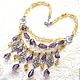 Necklace 'Lavender dream' (amethyst, citrine), Necklace, Moscow,  Фото №1