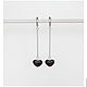 Hearts on chains. Earrings. Wooden jewellery. Online shopping on My Livemaster.  Фото №2