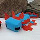 Мягкая игрушка аксолотля из Minecraft (бирюзовый цвет), Мягкие игрушки, Нарткала,  Фото №1