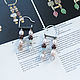 Order Double earrings 'Gems 3' silver, pearls, garnet. Ekart Ekaterina Dmitrieva. Livemaster. . Earrings Фото №3