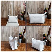Cosmetic bag genuine leather