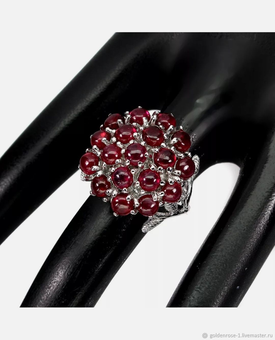 "Шикарные пион" Кольцо с натуральным рубином – купить онлайн на Ярмарке ...