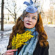 A hat with a veil of heavenly blue. Hats1. Novozhilova Hats. My Livemaster. Фото №4