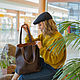 Women's leather bag shopper brown (leather bag), Classic Bag, Moscow,  Фото №1