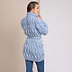 Blue women's coat demi-season. Coats. SHAPAR - knitting clothes. My Livemaster. Фото №4