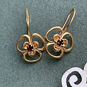 Винтаж handmade. Livemaster - original item Vintage earrings earrings with coistall USSR Soviet jewelry. Handmade.
