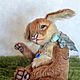 Hare Teddy Penny rabbit collectible author's Bunny Easter. Teddy Toys. NatalyTools (natalytools). My Livemaster. Фото №4
