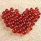 Carnelian 4 mm, 28951062 smooth ball, natural stone beads, Beads1, Ekaterinburg,  Фото №1