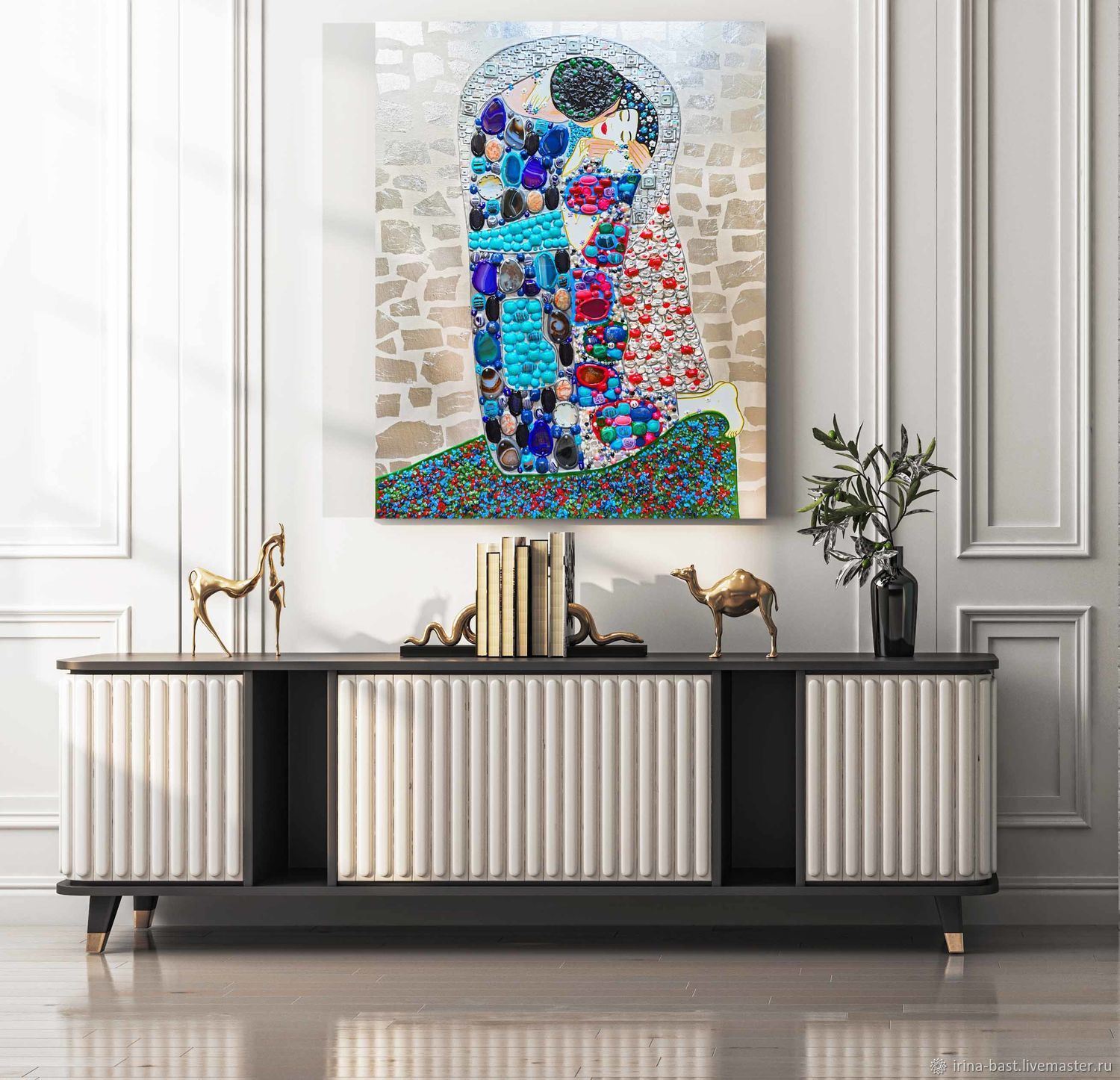 Картина Климт Поцелуй. Подарок на Бирюзовую, Серебряную свадьбу в ...