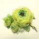 Brooch Lime Syrup Bouquet with handmade flowers made of fabric. Brooches. ms. Decorator. Online shopping on My Livemaster.  Фото №2