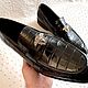 Loafers for men, made of genuine crocodile leather, in black!. Loafers. SHOES&BAGS. My Livemaster. Фото №6