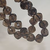 Материалы для творчества handmade. Livemaster - original item Smoky quartz beads faceted cubic 10 mm. Handmade.