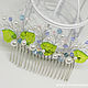Wedding comb Spring, with leaves, Hair Decoration, Moscow,  Фото №1