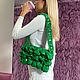 Лаковая сумка ручной работы в зелёном цвете, Сумка-мешок, Москва,  Фото №1