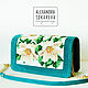 Exclusive clutch bag beaded ' lilies, Clutches, Moscow,  Фото №1