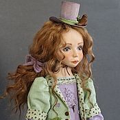 Куклы и игрушки handmade. Livemaster - original item Author`s interior collectible doll Lilac. Handmade.