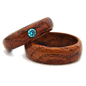 Wooden rings with cooper