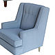 Большое Голубое кресло с пуфом. Кресла. BEAUTIFUL OBJECTS OF DC. Ярмарка Мастеров.  Фото №6