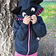 Raccoon sweatshirt for children with zipper, hoodie with ears. Sweatshirts and hoodies. Larisa dizajnerskaya odezhda i podarki (EnigmaStyle). Интернет-магазин Ярмарка Мастеров.  Фото №2