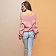Order Pink sweater with slumped shoulders. SHAPAR - knitting clothes. Livemaster. . Sweaters Фото №3