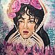 Картина маслом на холсте цветы девушка в цветах, Картины, Москва,  Фото №1