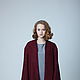 Coat straight jacket oversized Burgundy classics for spring. Coats. Voielle. Online shopping on My Livemaster.  Фото №2