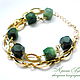 Jade Gold Bracelet', Chain bracelet, Stupino,  Фото №1