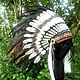 Double Feathers Indian Headdress, Native American Warbonnet, Carnival Hats, Belgrade,  Фото №1