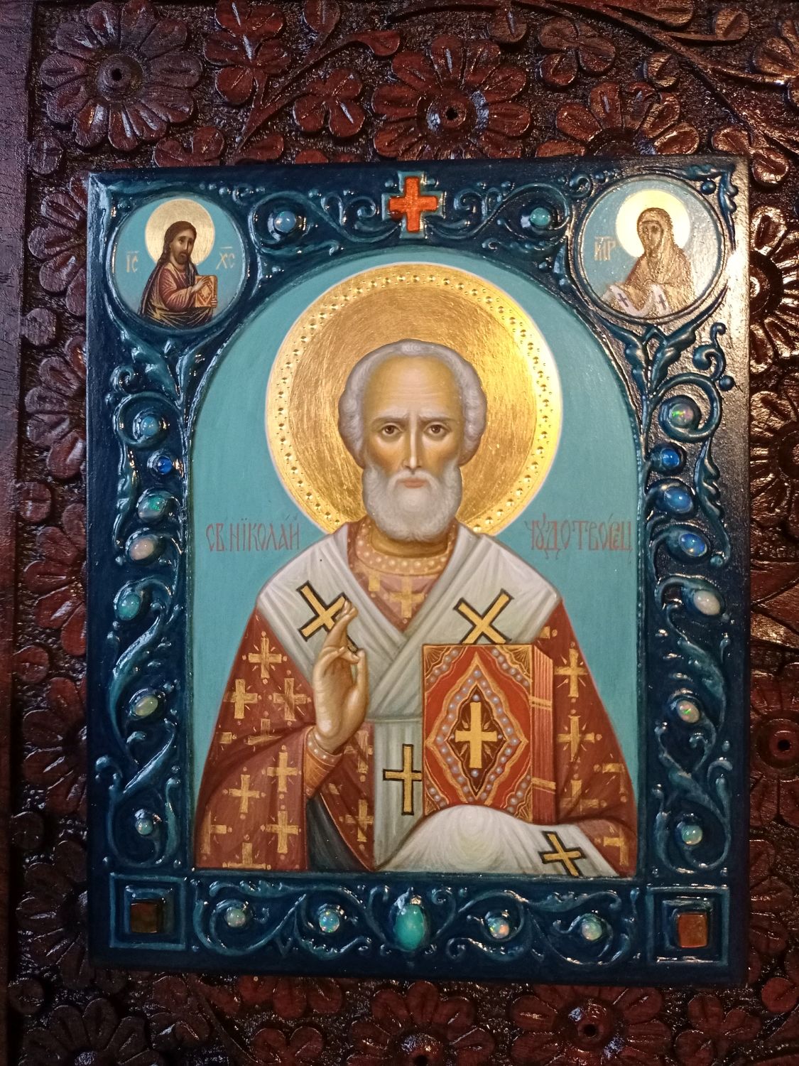 Икона святителя Николая Чудотворца в интернет-магазине Ярмарка Мастеров ...