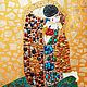 Painting Kiss Gustav Klimt. Semiprecious stones, gold and gold leaf, Pictures, St. Petersburg,  Фото №1