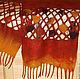 Scarves and scarves handmade. Scarf-mesh leaf. Felted scarf-mesh. Scarf with mesh. Scarf with leaves. Autumn scarf. Volkova Tatyana. Gramer. www.malamut37.ru Fair masters
