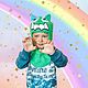 Шапка - шлем зимняя вязаная Монстрик детская, для мальчиков, Шапки, Москва,  Фото №1