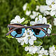 "Monroe Blue" от Timbersun, деревянные солнцезащитные очки. Очки. Уникальные аксессуары Timbersun. Ярмарка Мастеров.  Фото №4