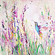 Diptych 'Hummingbird in lavender' 50/50cm x 2. Pictures. paintingjoy (paintingjoy). My Livemaster. Фото №4