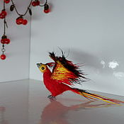 Куклы и игрушки handmade. Livemaster - original item Phoenix bird, fire bird, fabulous firebird, felted miniature. Handmade.