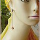 amber. Earrings 'Peas' amber gold plated. Earrings. Frollena II. Natural Baltic amber. My Livemaster. Фото №4