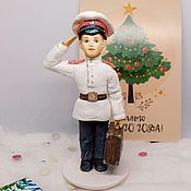 Сувениры и подарки handmade. Livemaster - original item Christmas toys: made of cotton wool Suvorovets Vanechka. Handmade.