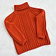 Children's knitted sweater with a high collar. Merino 100%, Sweaters and jumpers, Ekaterinburg,  Фото №1