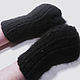 Men's knitted mittens-transformers Black. Mittens. Warm Yarn. My Livemaster. Фото №4