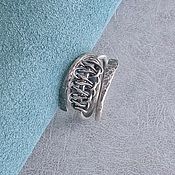 Украшения handmade. Livemaster - original item Wide braided wirewrap silver ring. Handmade.