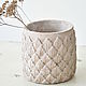 Concrete pot with the texture of the Leaves in the style of Provence, Country. Pots1. Decor concrete Azov Garden. Online shopping on My Livemaster.  Фото №2