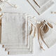 7h9cm. Set of 30pcs. Linen, beige, unpainted pouches, Gift pouch, Krasnoyarsk,  Фото №1