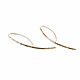 Long Stick Earrings 'Lines' Gold-plated Broach Earrings. Thread earring. Irina Moro. My Livemaster. Фото №5