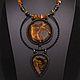 Necklace 'Yellow River -2' with septaria and amber, Necklace, Mozhga,  Фото №1