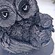Оберег "Совушка с совенком" из карельского шунгита. Статуэтка. ZaBeKroL ௹ Кристаллы⁕Магия⁕Артефакты. Интернет-магазин Ярмарка Мастеров.  Фото №2