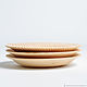 Set of cedar wooden plates 3 pcs. (19 cm) TN40. Plates. ART OF SIBERIA. Online shopping on My Livemaster.  Фото №2