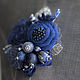 Brooch Persian blue, Brooches, Moscow,  Фото №1